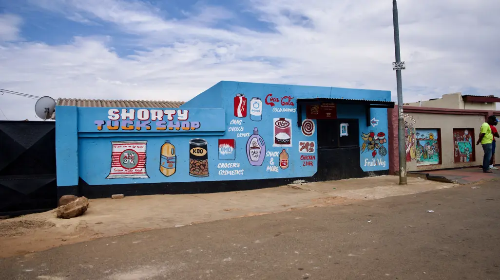 spaza shop at a community